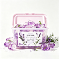Butiran Cuci Pakaian Larut Air Aroma Lavender Tahan Lama Kapsul Cuci Pakaian Bersih Mendalam