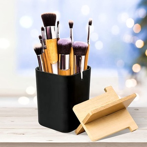 BAMBWARE Portapenne e Portaspazzolino Moderno Rettangolare in Fibra di Bambù Biodegradabile Senza Plastica <span class=keywords><strong>per</strong></span> Ufficio e <span class=keywords><strong>Bagno</strong></span> - Product Image 5