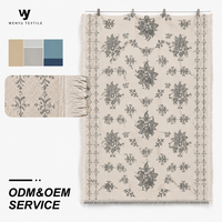 Couverture Jacquard 90% Polyester 10% Laine, Tissée, Lourde et Confortable, Jeté de Lit Personnalisable