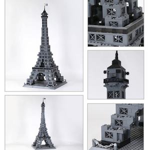 Good Selling OEM Eiffel Tower ABS <b>Plastic</b> Educational Building <b>Blocks</b> Miniature Toy Famous French Architecture Creative Model - Product Image 3
