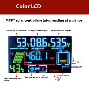 Contrôleur de charge solaire MPPT pour véhicules électriques 600W/1200W avec affichage LCD, courant nominal 30A, 48V/60V/72V - Product Image 4