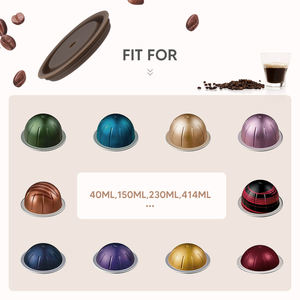 Couvercles de capsules de café réutilisables <span class=keywords><strong>pour</strong></span> les dosettes de <span class=keywords><strong>Nespresso</strong></span> <span class=keywords><strong>Vertuo</strong></span> originales Lèvres en silicone de qualité alimentaire <span class=keywords><strong>pour</strong></span> filtres <span class=keywords><strong>Vertuo</strong></span> rechargeables - Product Image 6