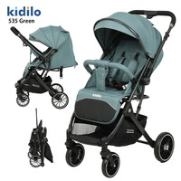 Poussette bébé Kidilo modèle 535 OLIVER Fit multifonctionnelle à vue haute et amortisseurs, positions assise/allongée réglables