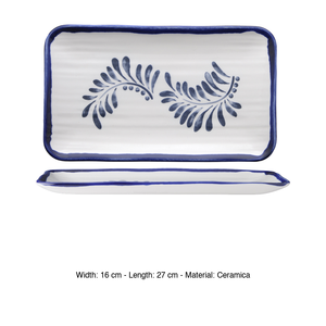 Plateau de service Harvest Mediterranea 27 × 16 cm en céramique décorée à la main Dudson - Product Image 3