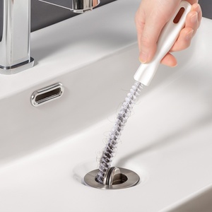 Pipe <b>Cleaning</b> <b>Brush</b> Sewer Dredger Sink Overflow <b>Drain</b> Tool Cleaner Steel Hair Bendable Removal Kitchen Plumber Bathroom Tools - Product Image 1