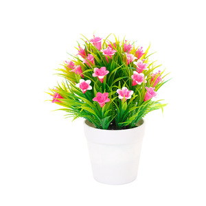 Plantes de lys artificielles en pot Qi Xing 17x23 cm, verdure en plastique pour la décoration de la maison - Product Image 5