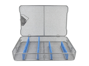 Cesta de Esterilización de Acero Inoxidable para Instrumentos Microquirúrgicos, con Malla y Tapa, Compartimentada, Previene el Crecimiento de Bacterias - Product Image 5