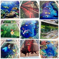 2025 3D antistatique 3D personnalisé imprimé vinyle stratifié revêtement de sol en PVC pour musée