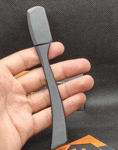 SAAQAANS ENTERPRISES SQ-0071 Custom Logo Japanese Style Men's Stainless Steel Black <b>Single</b> Edge Half <b>Blade</b> Barber Safety <b>Razor</b> - Product Image 1