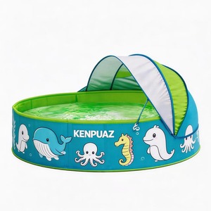 KENPUAZ Kids Foldable Sunshade Pool With <b>Canopy</b> Outdoor Swimming <b>Tent</b> For 2 To 4 Years Old Children - Product Image 5