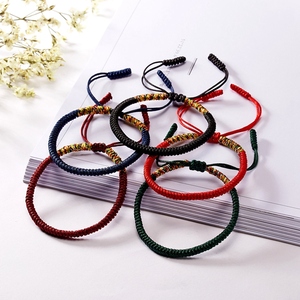 Braccialetti Portafortuna alla Moda per Uomo, Stile Buddista Tibetano, Regolabili con Nodi Fatti a Mano, Corda Rossa, Gioielli per Donna - Product Image 2
