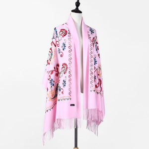 Ladies Soft <strong>Pashmina</strong> Shawls Winter Warm Women <strong>Paisley</strong> Embroidered Cashmere <strong>Scarves</strong> With Tassel - Product Image 1