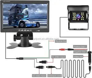 Обновление резервная камера Kit 7 "ЖК HD монитор IP69 Водонепроницаемый заднего вида сзади Cam экран для трейлер РВ пикап