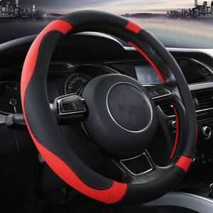 Precios de venta directa de fábrica Cubierta de <span class=keywords><strong>volante</strong></span> de cuero universal Accesorio interior de automóvil de bajo precio con material de goma - Product Image 2