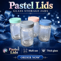 Bocaux à salade en verre à large ouverture de 32 oz avec couvercles en plastique et marquages, bocaux Mason avec récipients intérieurs 2-en-1 pour sauces humides et sèches