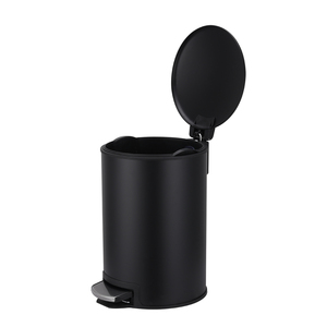 <span class=keywords><strong>Poubelle</strong></span> à pédale en acier inoxydable brossé noir mat anti-traces de doigts SY pour cuisine, salle de bain, hôtel - Product Image 1