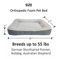 Großhandel Luxus-Hundebett Übergroß Memory-Schaum Formgepresst Rutschfeste PV-Fleece-Basis Kleines Einfarbiges Muster Hohe Wärmefunktion Umweltfreundlich