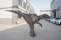 Costume de dinosaure Vélociraptor rayé populaire de Zigong, léger, avec jambes cachées, tailles personnalisées, pour parcs à thème, centres commerciaux et fêtes