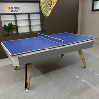 Table de billard personnalisée 5ft 6ft, directement de l'usine, multifonction 3 en 1 : billard, tennis de table, table à manger pour l'intérieur