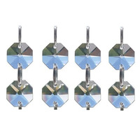 Haute qualité 14MM Transparent octogonal perle chaîne vente chaude cristal guirlande chaîne pour mariage arbre de noël Art déco