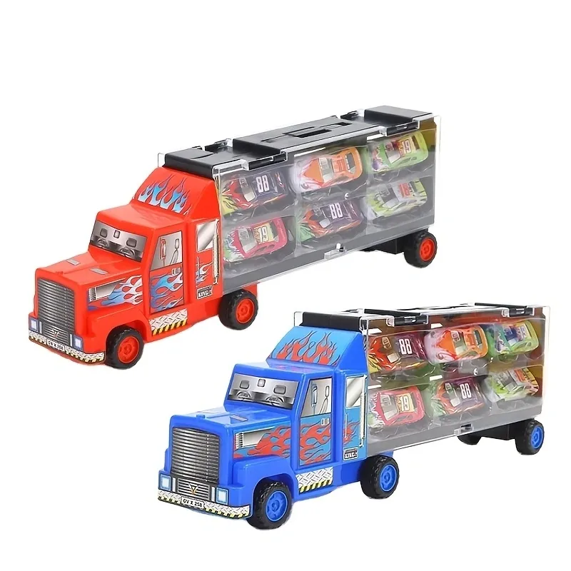 KSF toptan Metal kutu kamyon Model araçlar çocuk oyuncakları döküm araba
