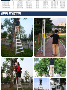 Садовая лестница из алюминия | Легкая и портативная | 7–9 ступеней | Несущая способность 150 кг | Обрезка и уход - Product Image 6