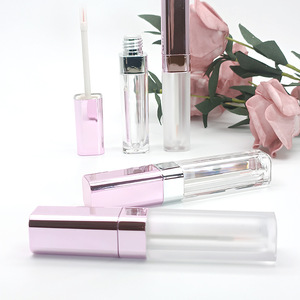 Tubo vacío para delineador de ojos de 6.5ml, cuadrado, transparente, con tapa rosa, para aplicación de maquillaje DIY - Product Image 3