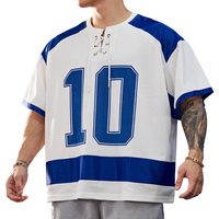 Jersey Hoki Es Unisex Cepat Kering Bernapas, Bordir Custom, Seragam Tim OEM, Sublimasi