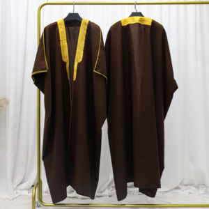Oem High Quality Arabic Coat <strong>Farwa</strong> Prayer Adults Dubai African Fabric Thobe Abaya Long Sleeves Bisht for Eid Muslim - Product Image 3