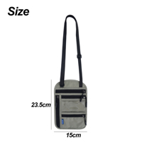 Pochette de voyage personnalisée en gros d'usine clés de cou billets portefeuille porte-passeport de blocage RFID pour organisateur