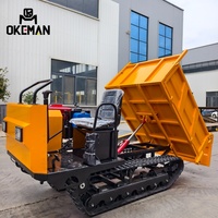 Nouveau mini-dumper sur chenilles diesel automatique 6x2 à conduite à gauche de 2 tonnes avec système hydraulique