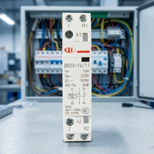 Contactor de Bobina de CA BKC3-63, Venta al por Mayor de Fábrica, Certificado IEC CCC, 3P <span class=keywords><strong>230</strong></span>/400V, Alto Rendimiento, 63A 50Hz, Uso Doméstico y Comercial, NO/<span class=keywords><strong>NC</strong></span> - Product Image 1