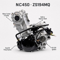 Moteur de moto tout-terrain refroidi par eau 450cc NC450 avec double pompe à huile pour la construction de machines de course tout-terrain