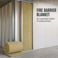 Couverture en laine de roche ignifuge A1, rouleau d'isolation incombustible pour cloisons de bâtiment