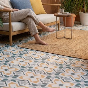 Piastrelle in Cemento Encaustico Valencia 12x12 Pollici con Motivo Geometrico per Pavimenti e Pareti - Product Image 5