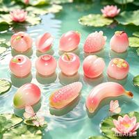 Grandes décorations lumineuses de fruits en germination, accessoires DIY pour sacs surprises, miniatures de bureau en résine