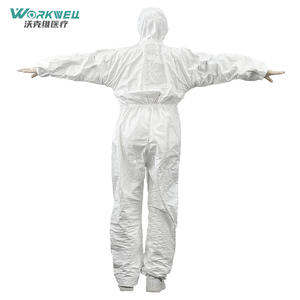 SMS Waterproof Tyvek Medical Grade Workwell <strong>Coverall</strong> Hood Chemical Resistant Full Suit Disposable <strong>Paint</strong> Washable Type 5/6 - Product Image 5