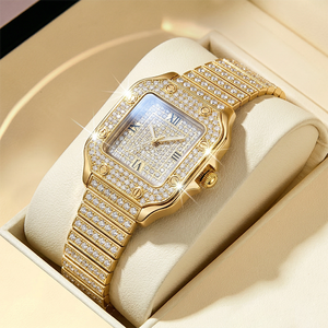 Relojes de Lujo a Bajo Precio con Diamantes de Imitación y Zafiro, Esfera Grande, Reloj de Cuarzo Premium para Mujer, Reloj de Moissanita para Hombre - Product Image 1