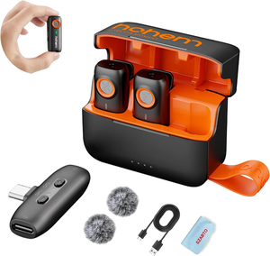 Micrófono Inalámbrico Lavalier Hohem de 2.4ghz MIC-01, Plug and <span class=keywords><strong>Play</strong></span>, 20 Horas de Duración de la Batería, Micrófono Inalámbrico para Móviles Android, iPhone, iOS - Product Image 1