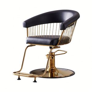 2024 Suessen dernière version conception creuse chaise de beauté noir et or luxe salon de coiffure chaises de coiffure - Product Image 1