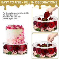 Support de présentation de gâteaux en acrylique transparent, personnalisable en couleur et en taille, écologique, à remplir soi-même, design remplissable, bord plus lisse, outils de pâtisserie