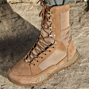 Bottes de combat pour homme en cuir véritable de 8 pouces, semelle en caoutchouc personnalisée, à lacets, noires, style été, bottes <span class=keywords><strong>Ranger</strong></span> en microfibre, pas chères - Product Image 4