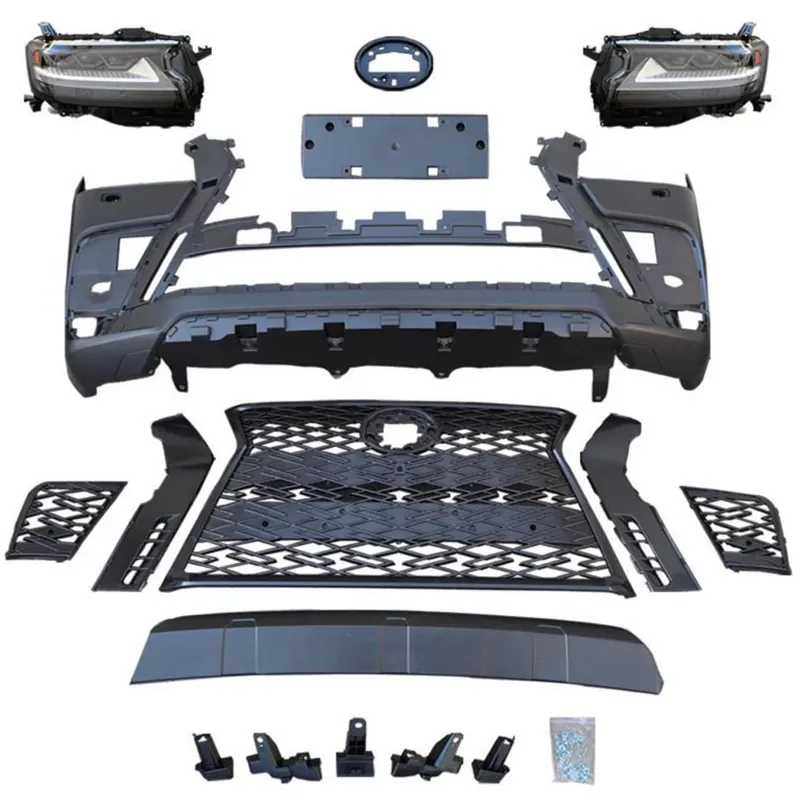 Kit de carrocería de parachoques de coche ecológico Kit de carrocería de conversión Facelift para Land Cruiser LC 300 actualización a LX600 Sport