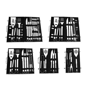 best selling products 2024 bbq grills outdoor bbq tools with box stainless steel bbq tool set