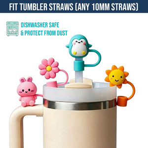 ฝาครอบปลายหลอดซิลิโคนแบบกำหนดเอง ขนาด 10 มม.  ฝาครอบหลอดพลาสติก PVC ลายโบว์ดอกไม้ 3 มิติ สำหรับแก้วสแตนลีย์ 40 ออนซ์  อุปกรณ์เสริมขายส่ง - Product Image 2
