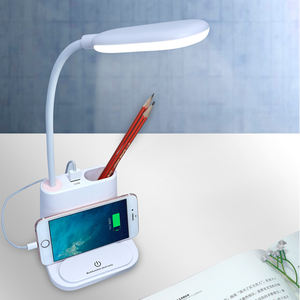 Agq nova chegada multifuncional led, luminária de mesa com recipiente para canetas e suporte para celular - Product Image 4