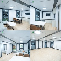 Maison conteneur préfabriquée à deux étages de 20 pieds, modulaire, pliable, extensible, mini-maison de luxe, prête à être expédiée