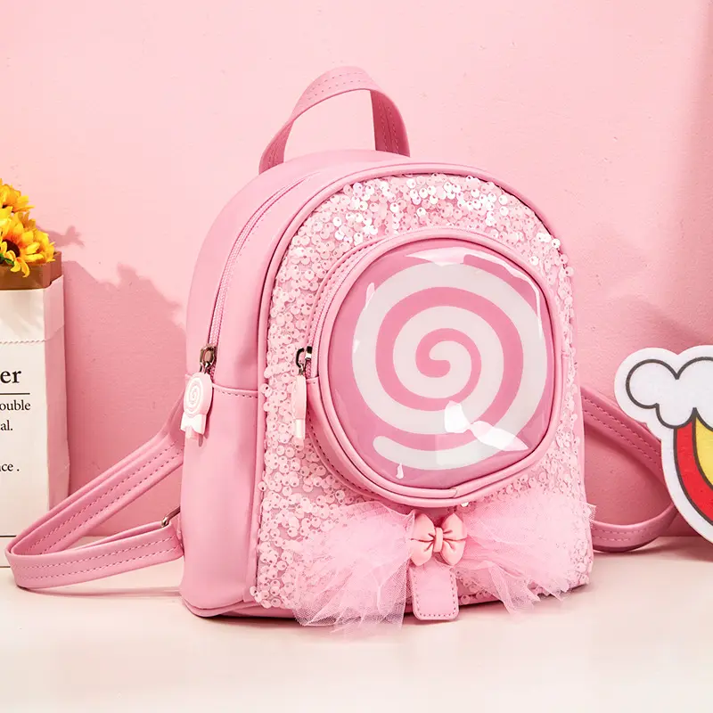 Sac à dos de voyage à paillettes pour filles, sac à dos créatif avec lumière LED, sac à dos de princesse pour bébé, dessin animé, nouvelle collection