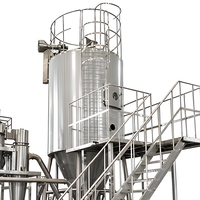 Machine de séchage par pulvérisation industrielle automatique en acier inoxydable avec PLC, pompe, moteur et atomiseur pour la transformation continue des aliments, du café et du lait en poudre