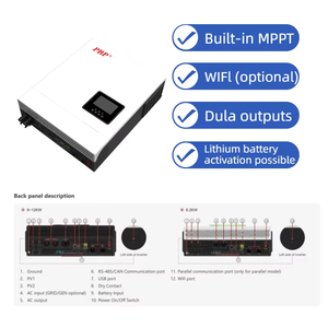 Pbp 12V 48V 10KW Máy phát điện tinh khiết sine wave Micro điện năng lượng mặt trời lai biến tần chuyển đổi giai đoạn duy nhất đầu ra - Product Image 2